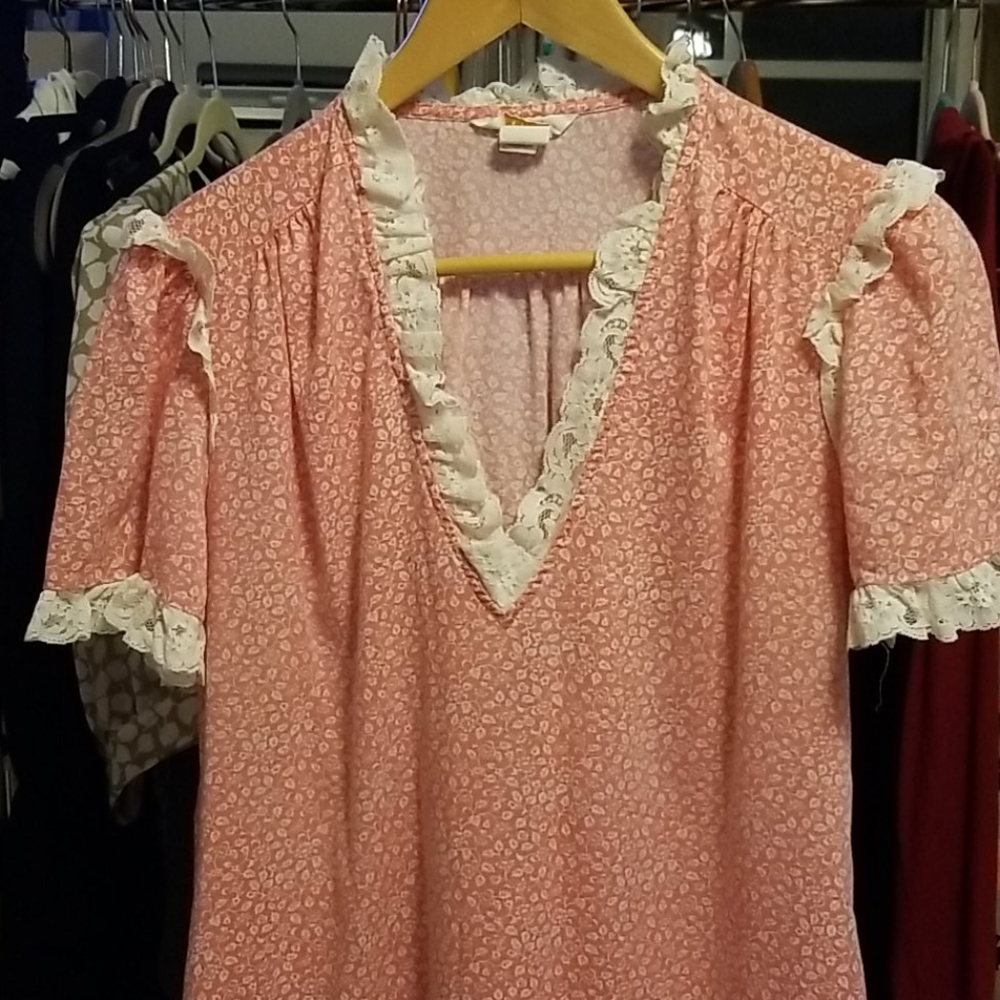 Vintage Floral & Lace House Dress